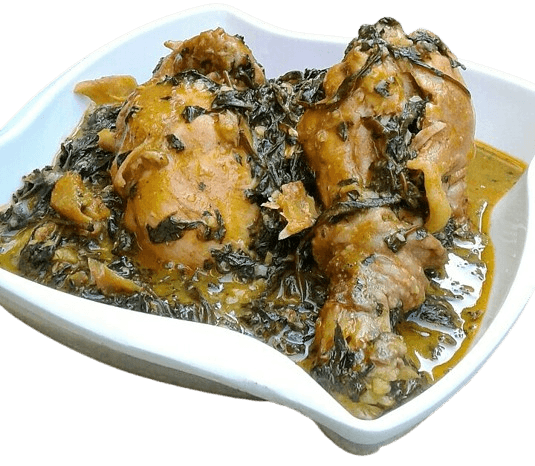 Pounded Yam & Bitterleaf Soup