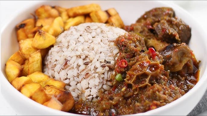 Ofada Rice with Sauce